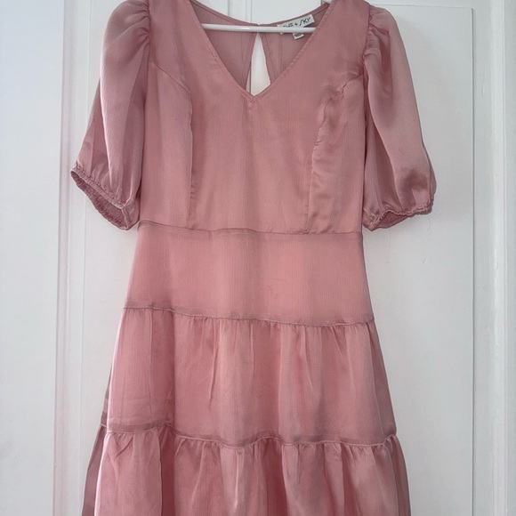 She + Sky Blush Mini Dress - Picture 4 of 6